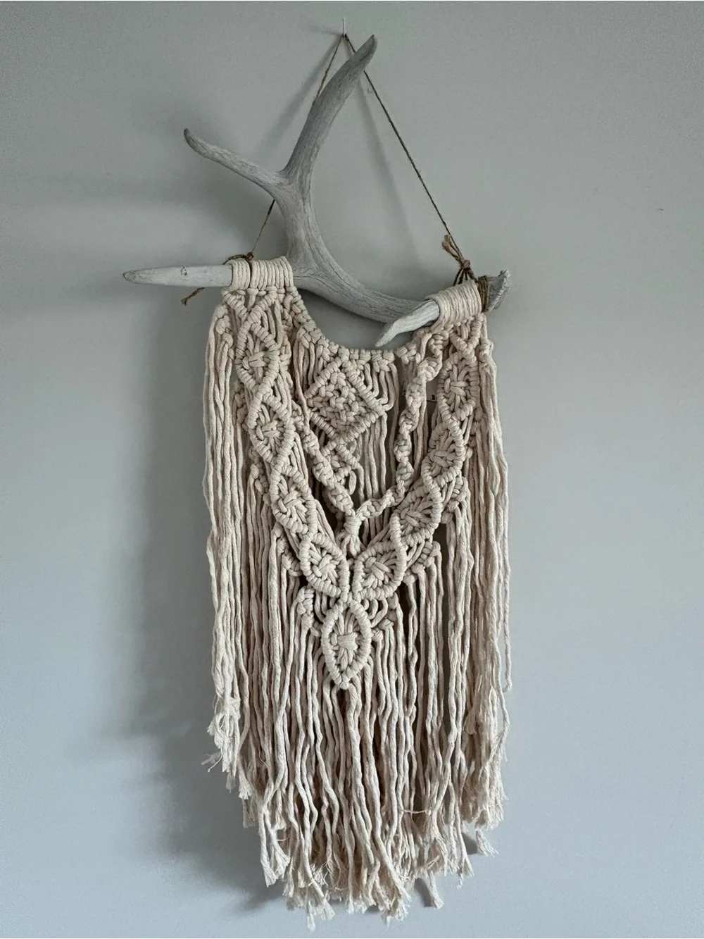 Handmade Cream Macrame Wall Hanging